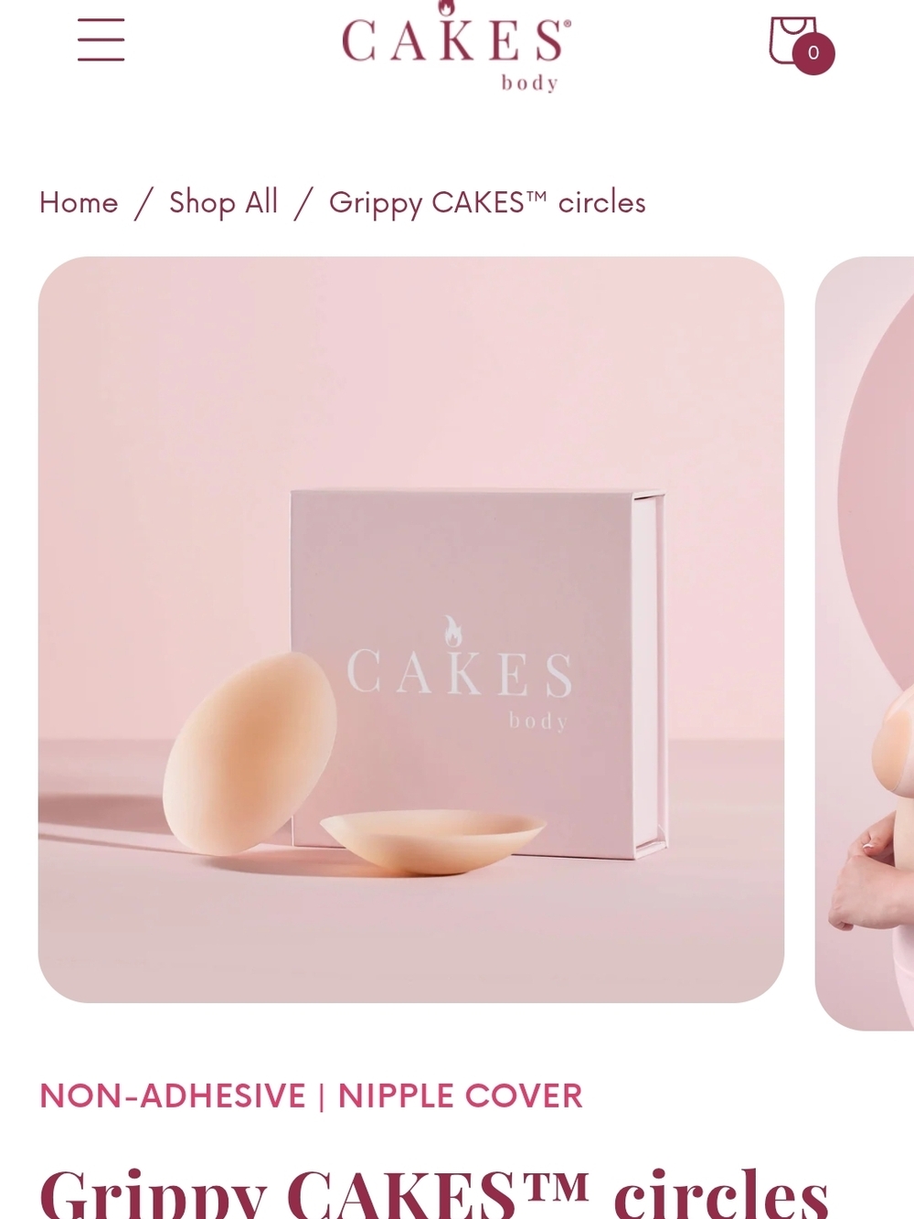 NWT CAKES Body Nipple Covers - Honey